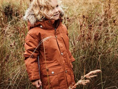 En Fant winter jacket leather brown
